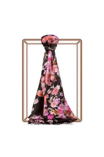 ipekevi Black Patterned Shawl - 02394 Model