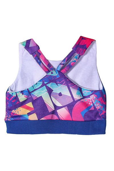 Colorinas Sanya Marble Marble Patterned Girl's Crop Sports Tank Top