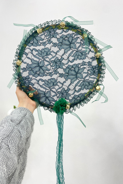 ZEYMERADE الدانتيل الأخضر لوصيفة العروس الدانتيل ثلاثي الأبعاد، لحفلات الزفاف...