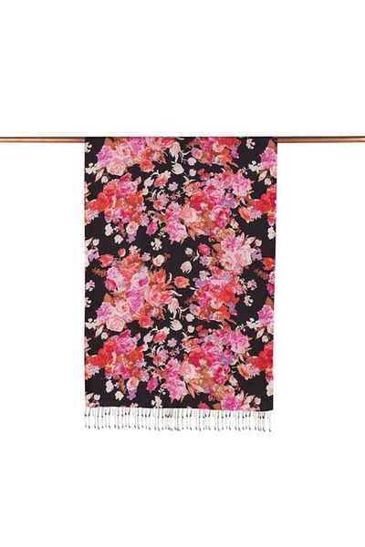 ipekevi Black Patterned Shawl - 02394 Model