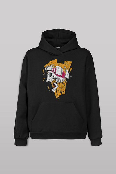 Kendim Seçtim Skull Metal Skull Rock Unisex Hooded Sweatshirt