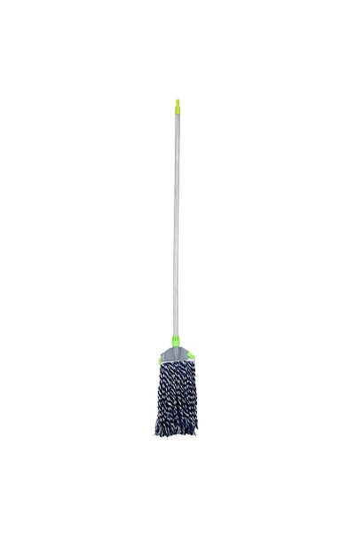 ROYALFORD Multi Colour Cotton Mop, PVC Coated Wooden Handle, RF10100