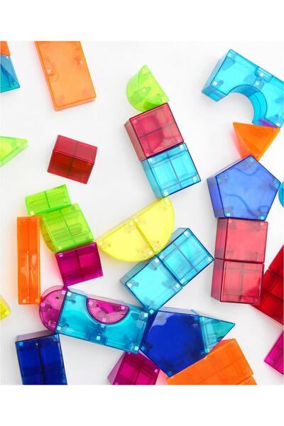 Fab N Funky Magnetic Geometry Building Blocks 3303 - 64 Pieces