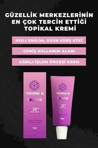 thyphon 10ml Set of 10 - Topical Cream before Anesthesia Effect Laser Hair Removal, Tattoo, Filling Botox and Waxing