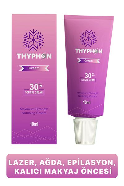 thyphon Microblading, Lazer, Sir Ağda, Kalıcı Makyaj Öncesi Anestezi Etkili Topical Krem 10 ml