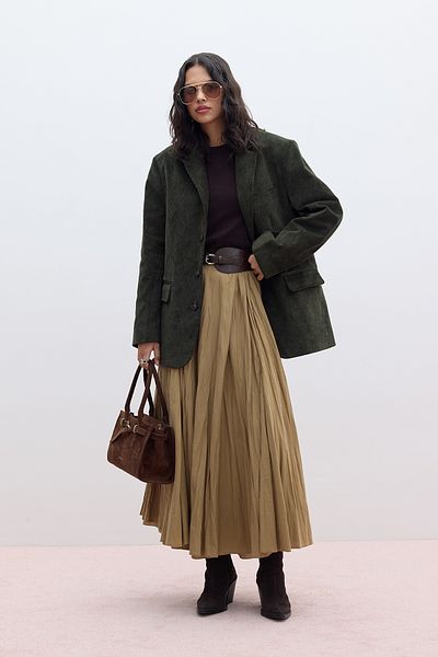 Manuka Khaki Cord Blazer Jacke