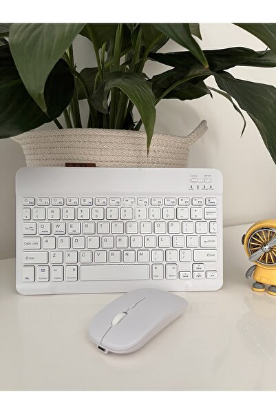 TMAX Taşınabilir Şarjlı Bluetooth Klavye+Mause set (Android/Windows/İos Uyumlu) Yeni model.
