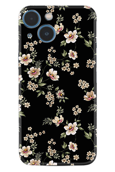 Kılıfland Apple iPhone 13 Kılıf iPhone 14 Kılıf Boutique Baskılı Resimli Siya...