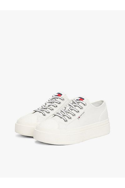 Tommy Hilfiger Weißer Damen-Sneaker im Sportstil – Schnürung mit Markenlogo EN0EN02714-YBL