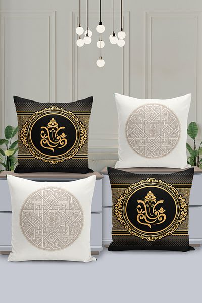 Filamente Set de huse de pernă cu model special Ramadan din 4 piese - imprimate digital pe două fețe