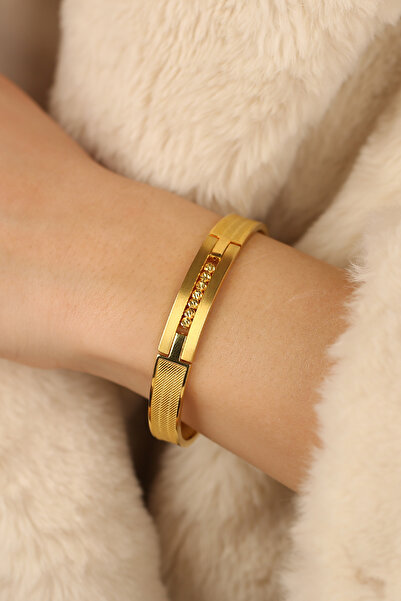 Çgk Çiğdem Gürel Kuyumculuk Dorikalı Kaburga Altın Kelepçe Bilezik