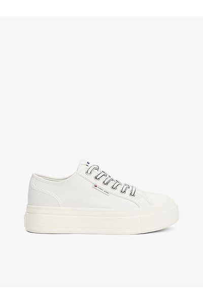 Tommy Hilfiger Weißer Damen-Sneaker im Sportstil – Schnürung mit Markenlogo EN0EN02714-YBL