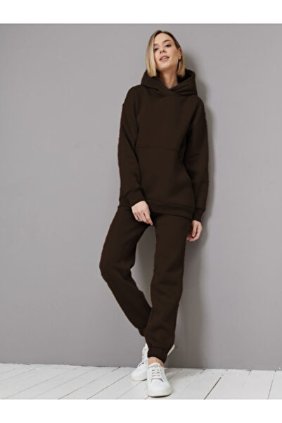 CMZ COLLECTİON Γυναικείο σετ φόρμας με ψηλή μέση και ελαστικά μανίκια σε μεγά...