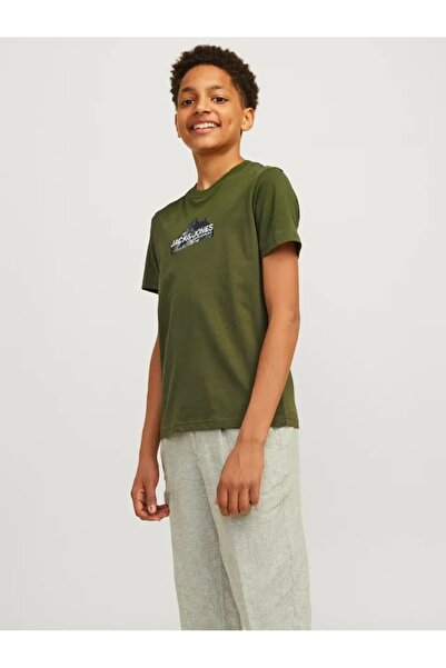 Jack & Jones Tricou verde pentru băiat