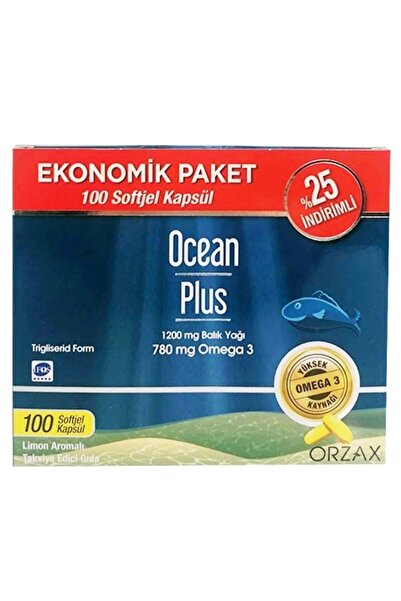 Ocean Plus 1200 Mg Balık Yağı 780 Mg Omega3 + 100 Softjel Kapsül