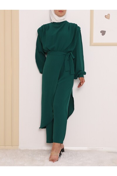 Modamorfo Ayrobin Jumpsuit - Skirt Detailed and Padded, Emerald