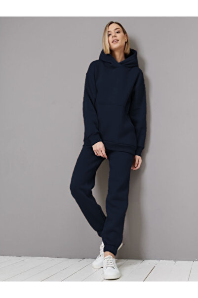 CMZ COLLECTİON Γυναικείο σετ φόρμας με ψηλή μέση και ελαστικά μανίκια σε μεγά...