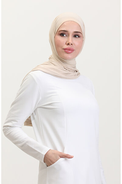 sefamerve Екрю Спортивна туніка - Двохниткова, з кишенями, 10503-05