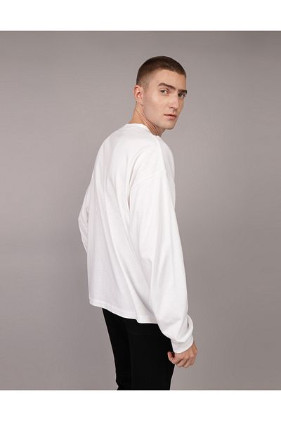AMERICAN EAGLE AE Oversized Long-Sleeve Heavyweight Pocket T-Shirt