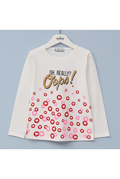 WANEX ...kız Çocuk Uzun Kol Tişört - 31618 - Vanilya