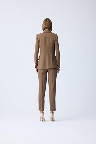 rue Padded Double Breasted Collar Mink Jacket