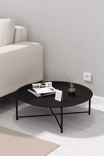 hemlife 70 cm Round Tray Coffee Table - Removable