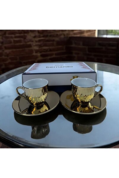 Peramari Bernardo Porcelain - Set of 2 Coffee Cups, Gold