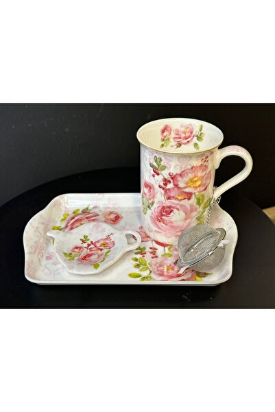 Mondecor MUG SÜZGEÇLİ4 PARÇA PORSELEN KUPA SETİ