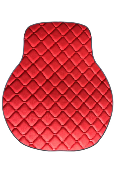 Binbir Trend غطاء مقعد مضيفة الجرار - جلد أحمر مبطن