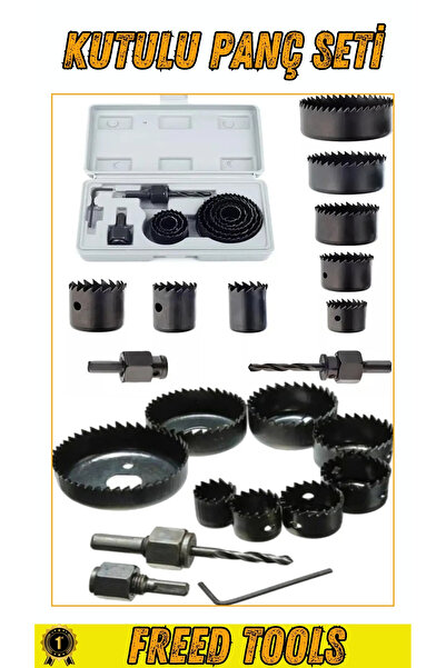 FREED TOOLS 11 Parça Profesyonel Panç Seti Kartonpiyer Sunta Alçıpan Delici T...