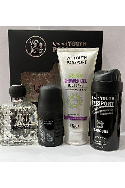 Youth Passport Barcode Edp 100 ml + Deodorant +Roll-on +Duş Jeli Erkek Parfüm...