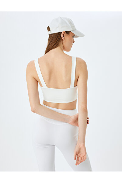 Koton Αθλητικό σουτιέν με λαιμόκοψη V, αμάνικο, λεπτή εφαρμογή