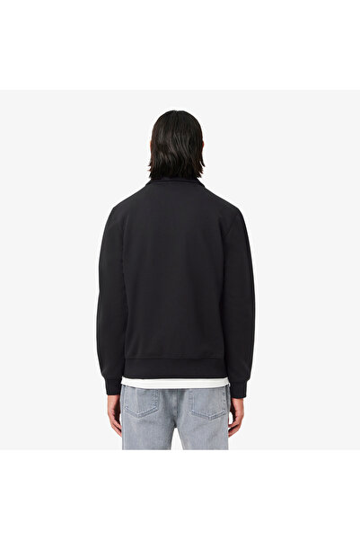 Lacoste Erkek Classic Fit Yarım Fermuarlı Siyah Sweatshirt