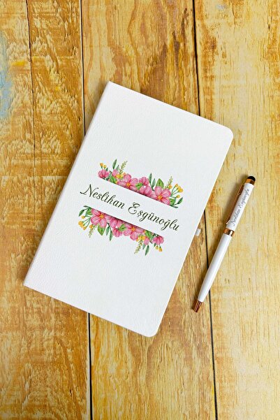 HediyeHanesi Kişiye Özel İsimli Ajanda Not Defteri ve Kalem Seti 2413W06