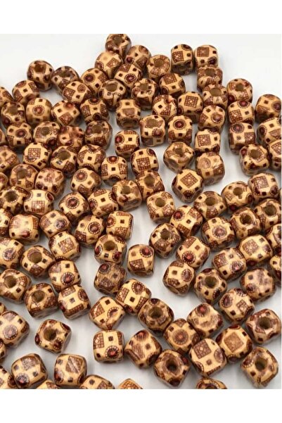 ella'nın çarşısı خرز خشبي منقوش مربع 25 قطعة. القياس: 1 سم × 1 سم عرض الفتحة ...