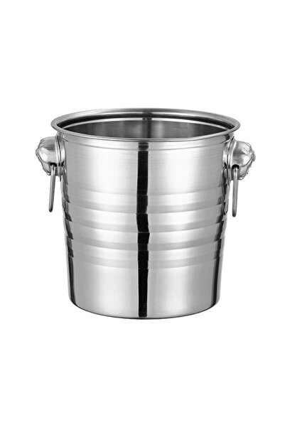 Weather Forecast Çelik Şampanya Kovası 5 L Tek Cidarlı Kulplu Buz Kovası Buzl...