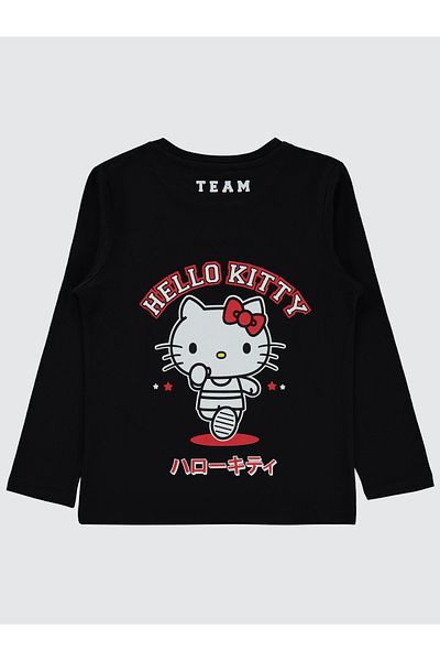 Hello Kitty 6-9 Years Girl's Black Sweatshirt