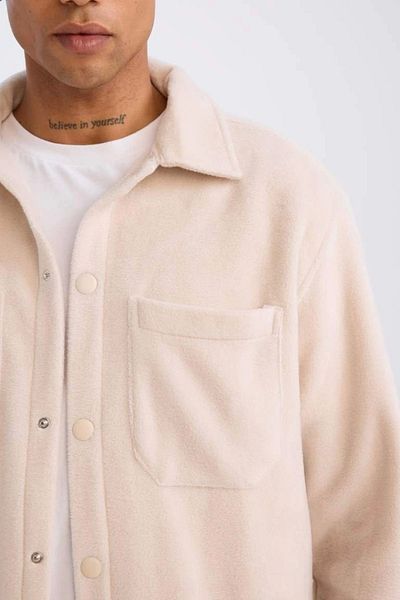 DeFacto Men's Long Sleeve Stone Color Shirt - A4782Ax