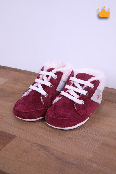 Babyhola Kız Erkek Bebek İçi Velsoftlu Ayagı Sıcacık Tutan Süet Bagcıklı Mako...