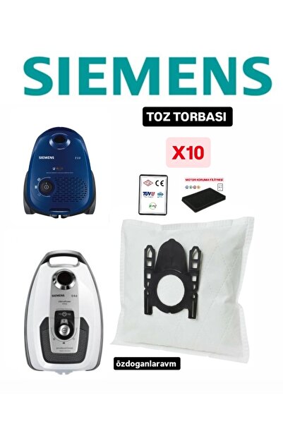 Dogant SIEMENS 10 قطع مكنسة كهربائية بفلتر المحرك - كيس غبار من القماش