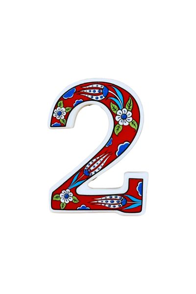 DeepCraft Best Quality Deepcraft Ceramic Tulip Pattern Door Number Handmade Ceramic Door Number (with Color Options)