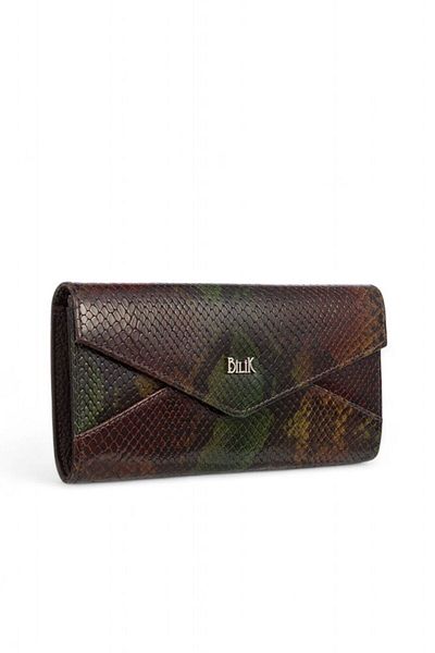 Bilik Deri Coffee-Snake Women's Wallet Bsh 3071