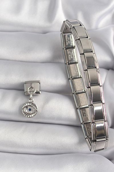 BESKAR 316L الصلب الفضة اللون استرخى الزركون حجر العين نموذج ترشيح سحر