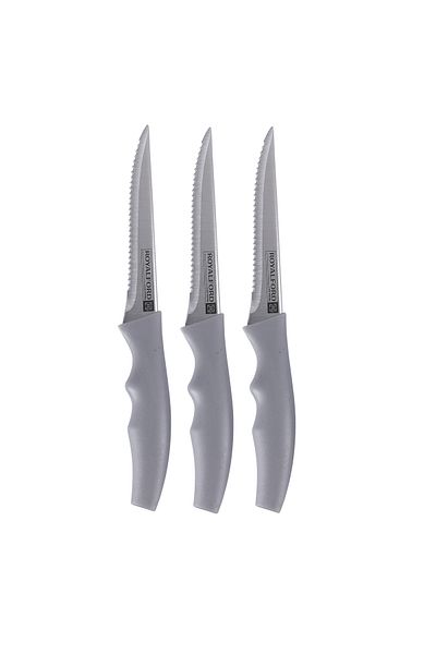 ROYALFORD RF9947 3Pc Steak Knife Set, 12.5cm, Serrated blade