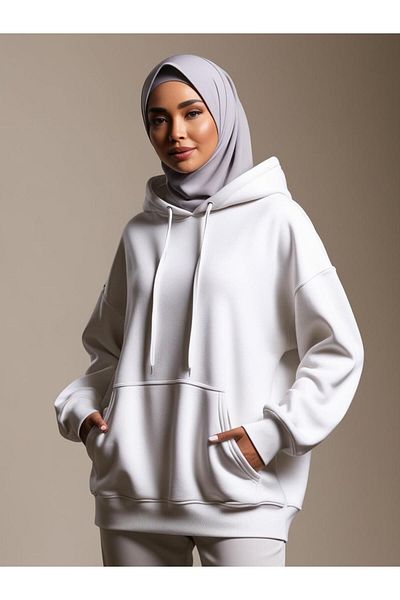 Vordevia Φούτερ Hijab με κουκούλα 100% βαμβάκι