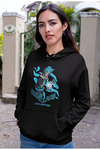 Tshirto Φούτερ με κουκούλα MAGICLAND με 3 κλωστές με ανοιχτόχρωμο μπλε/μπεζ/μ...
