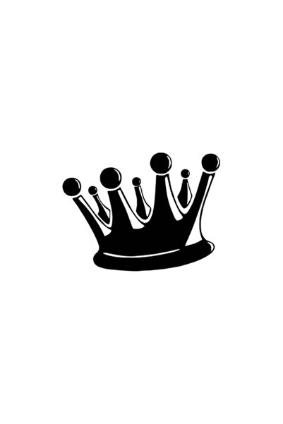 Gölgeli Kral Taç sticker 10cm-10 cm beyaz  ön cama uygundur (1 adet)