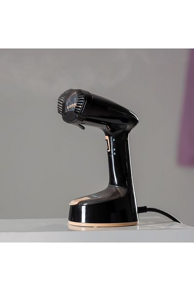 Geepas Handheld Garment Steamer-  1240-1470 W, 150 ML Capacity| Black and golden