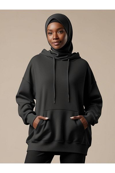 Vordevia Φούτερ Hijab με κουκούλα 100% βαμβάκι