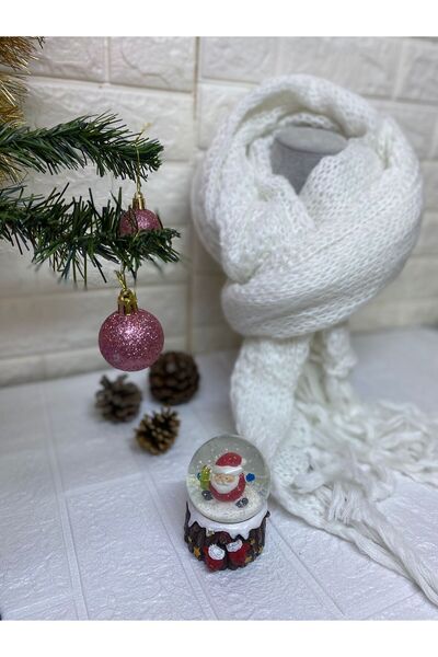 sema aksesuar Women's Knit Knitwear Patterned Winter Shawl Wide Tassel Scarf - Soft Shoulder Shawl